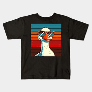 Silly Goose in Sunglasses Pun Meme Pool Funny Goose Kids T-Shirt